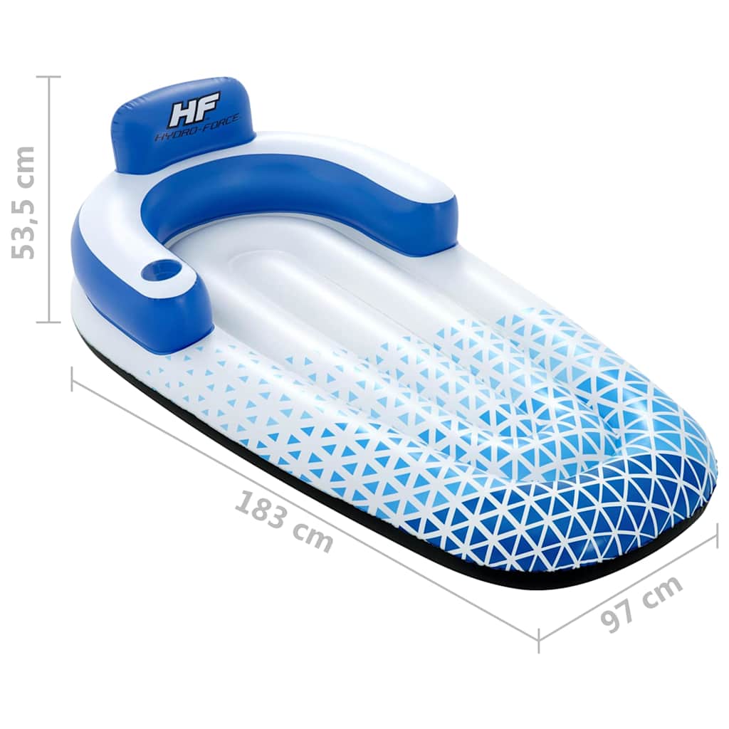 Floating Lounger | Blue and white | Vinyl | 183 x 97 x 53.5 cm