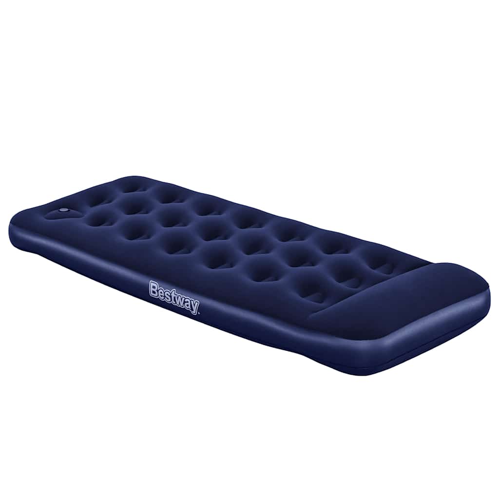 Inflatable Flocked Airbed with Built-in Foot Pump 185 x 76 x 28 cm