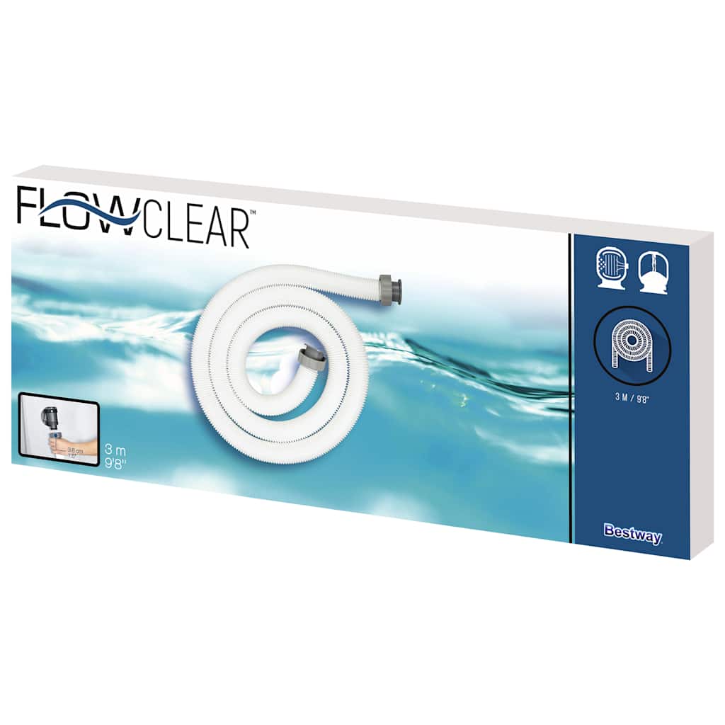 Hose | White | PP, PE | 3 m length | Hose | Cylindrical | Hoses