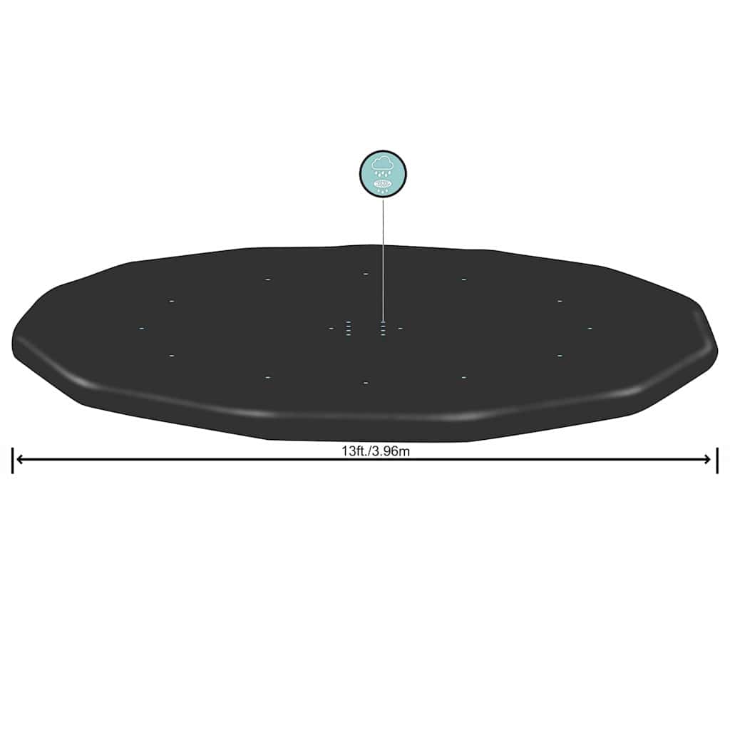 Pool Cover | Black | PVC | 13ft / 396cm diameter