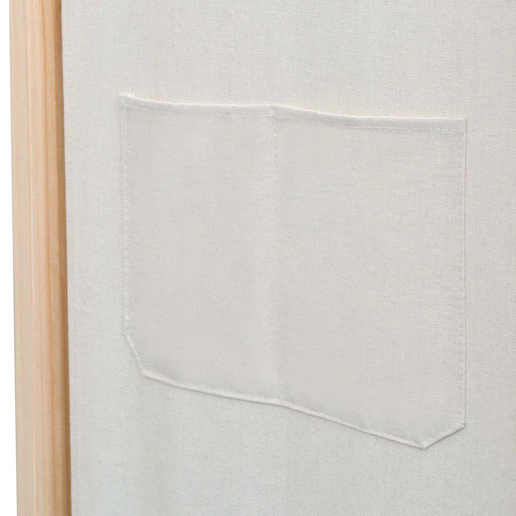 3-Panel Room Divider Cream 120x170x4 cm Fabric