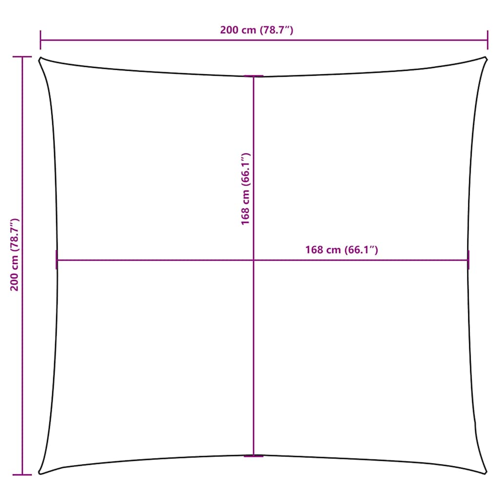 Sunshade Sail Oxford Fabric Square 2x2 m Terracotta