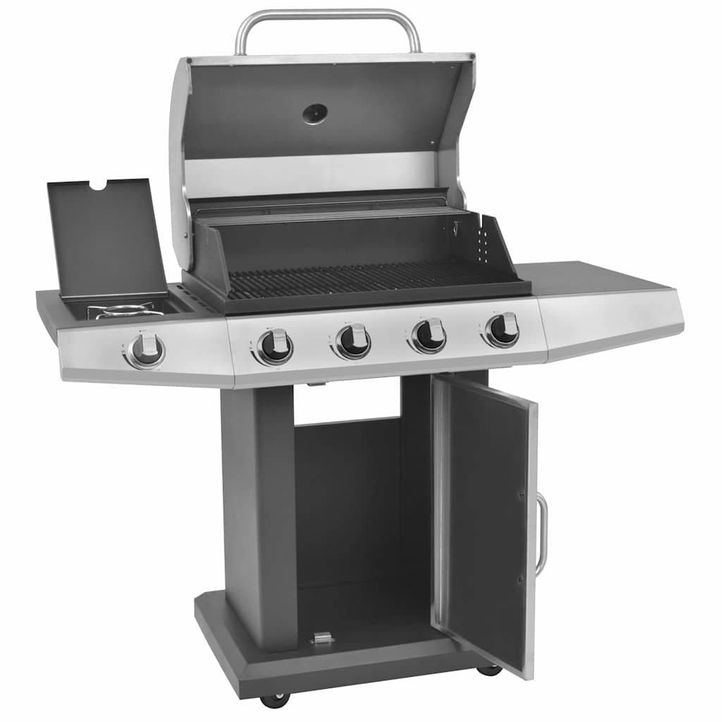 Gas Barbecue Grill Silver Stainless steel