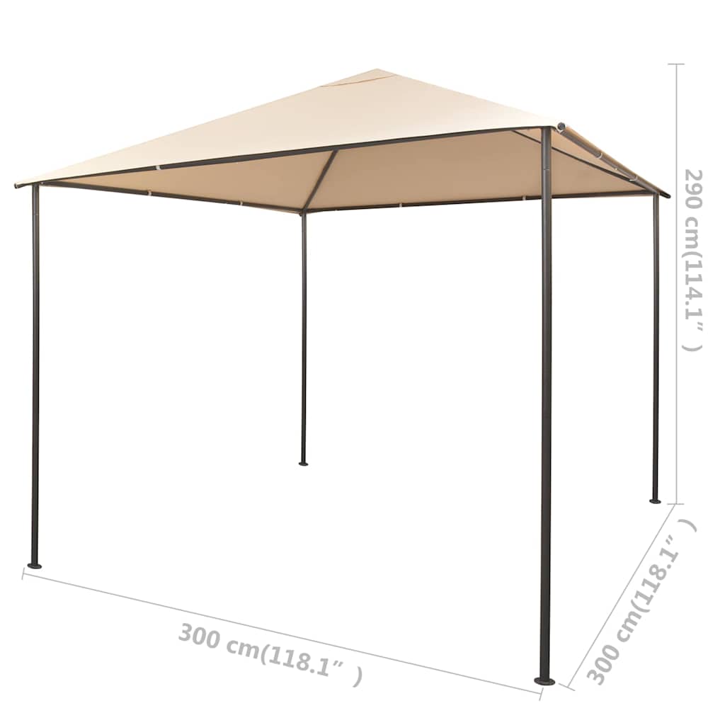 Gazebo | Beige | Steel | 3x3 meters | UV-resistant materials | Gazebo