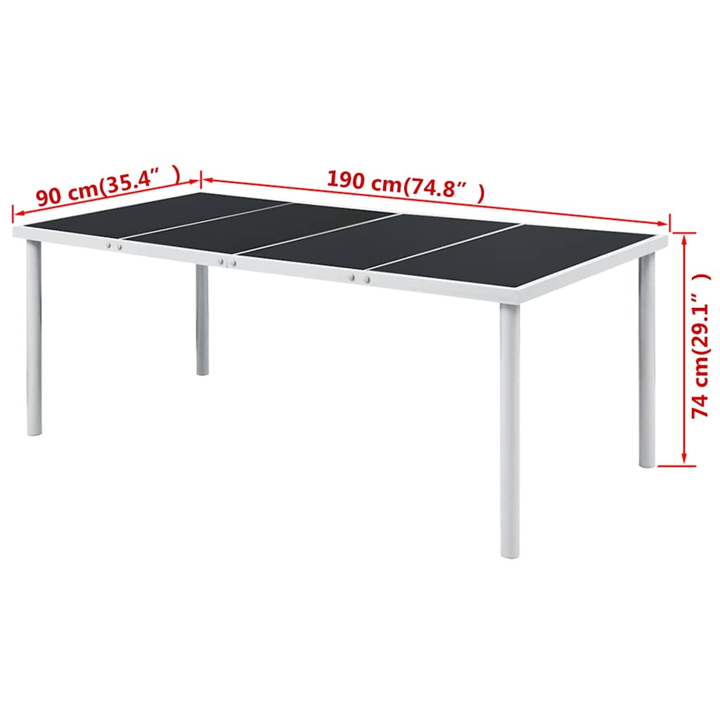 Outdoor Dining Table | Black and grey