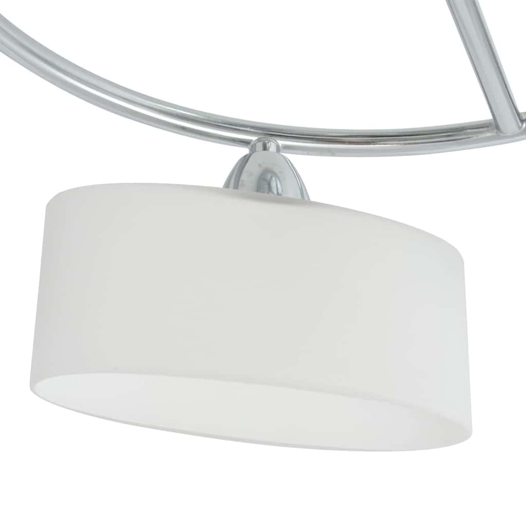Ceiling Lamp | Chrome, White | Glass, Metal | Medium | Ceiling Lamp
