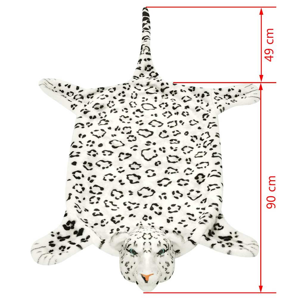 Carpet | White with leopard print | Polyester | 140cm | Decorative Inlays