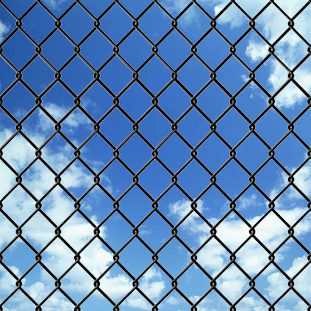 142431 vidaXL Chain Link Fence Steel 25x1,5 m Grey