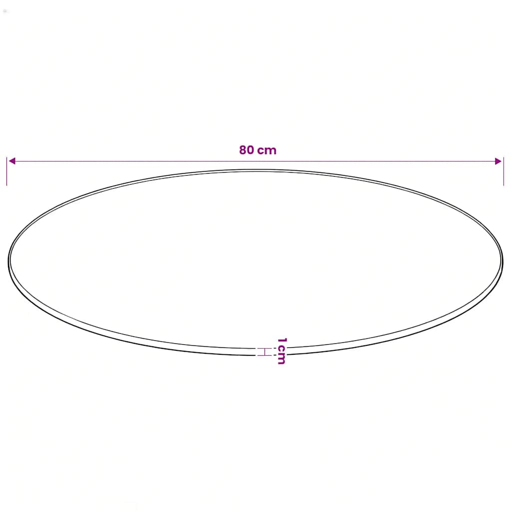 Table Top Tempered Glass Round 80 cm