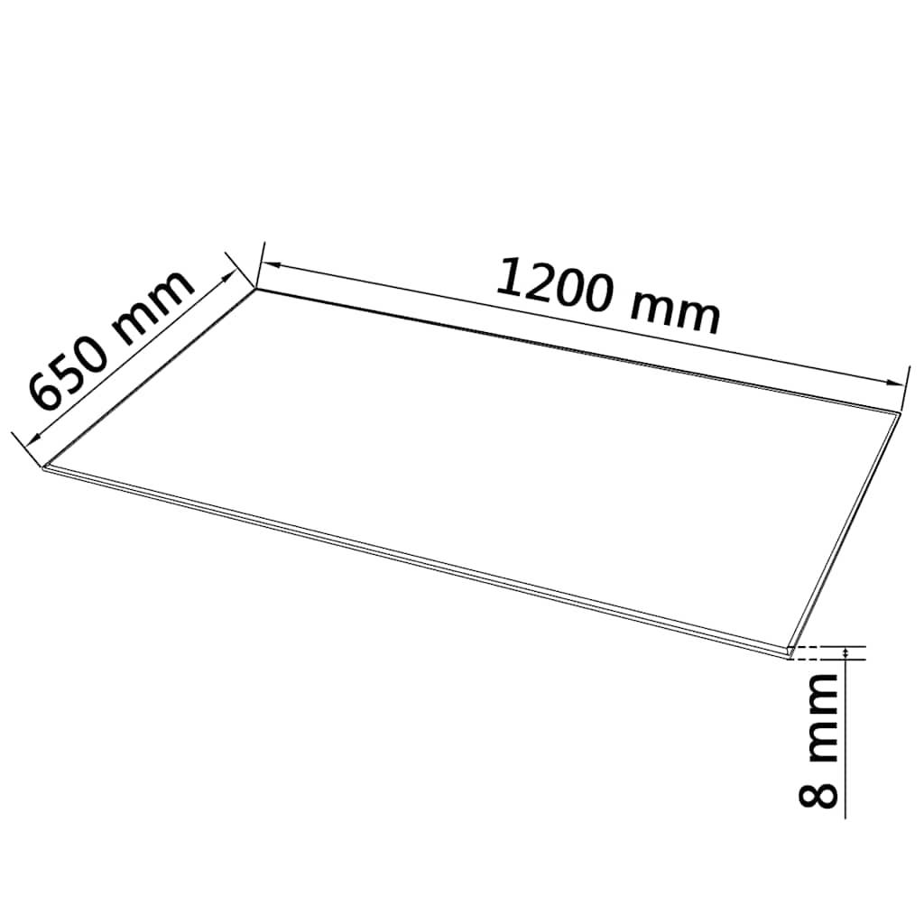 Table Top | Transparent | Tempered Glass | Large | Non-slip | Table Top