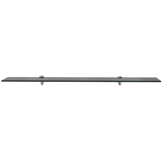 Floating Shelf | Black | Tempered safety glass, Zinc alloy | 100 x 10 cm