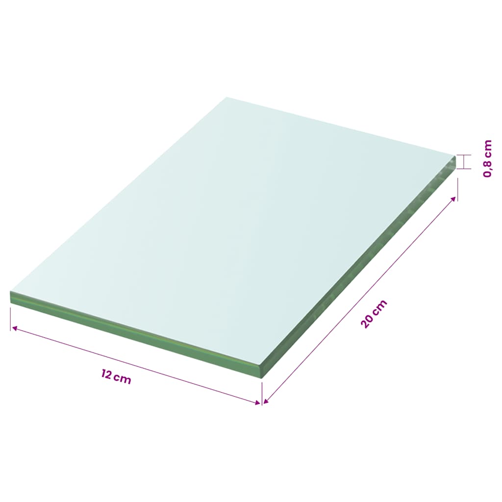 Glass Panel | Clear | Tempered glass | 20x12 cm | Durable