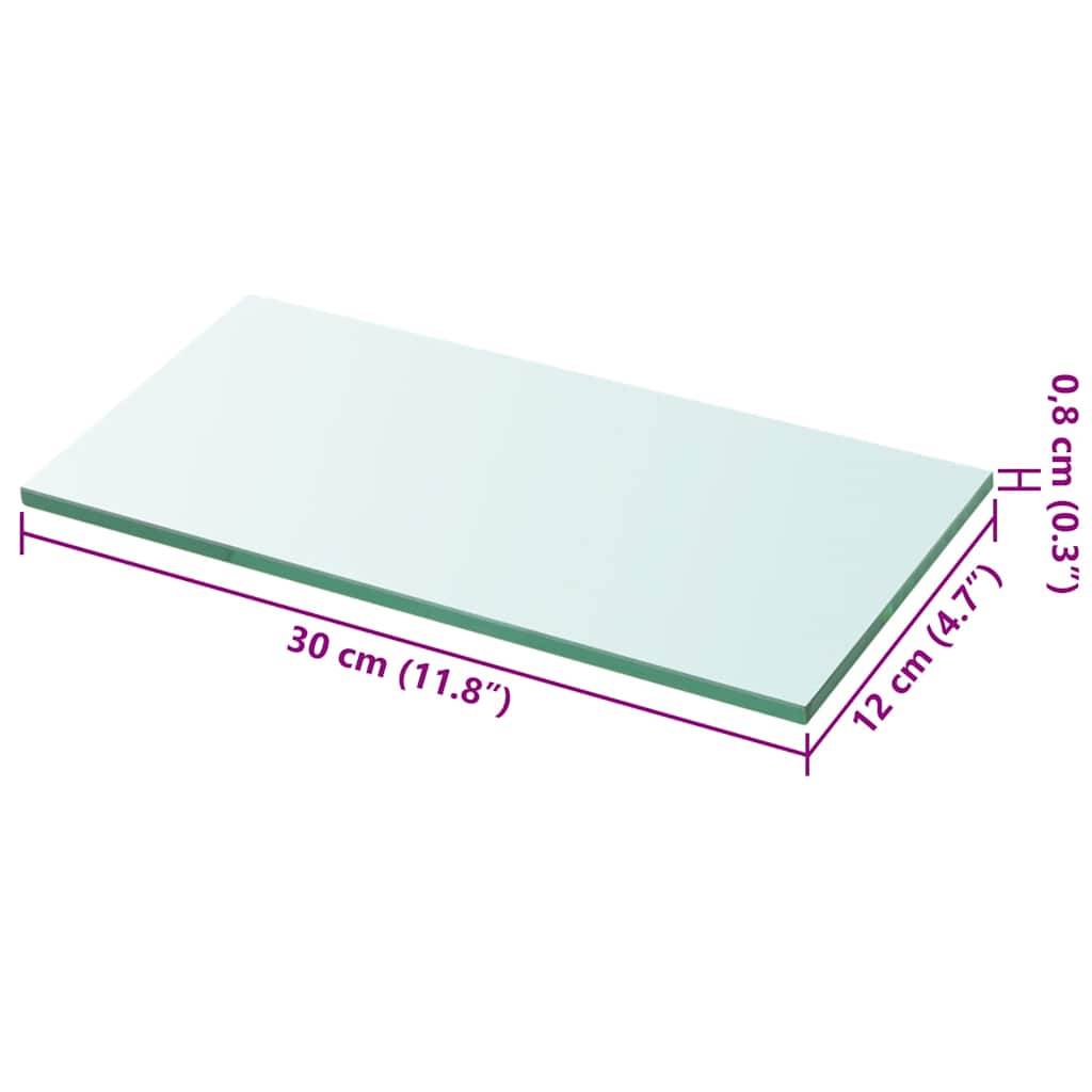 Glass Panel | Clear | Tempered Glass | Small | Durable | Glass Shelf
