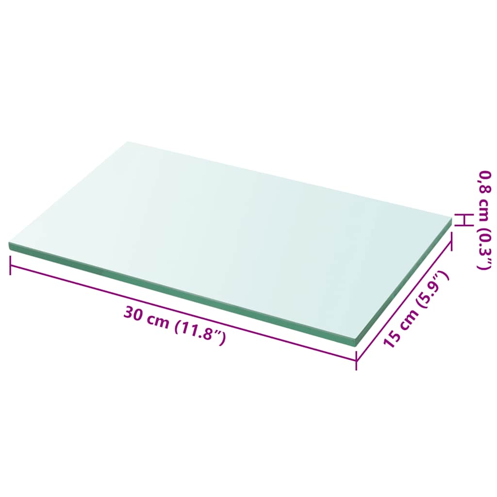 Shelf Panel Glass Clear 30x15 cm