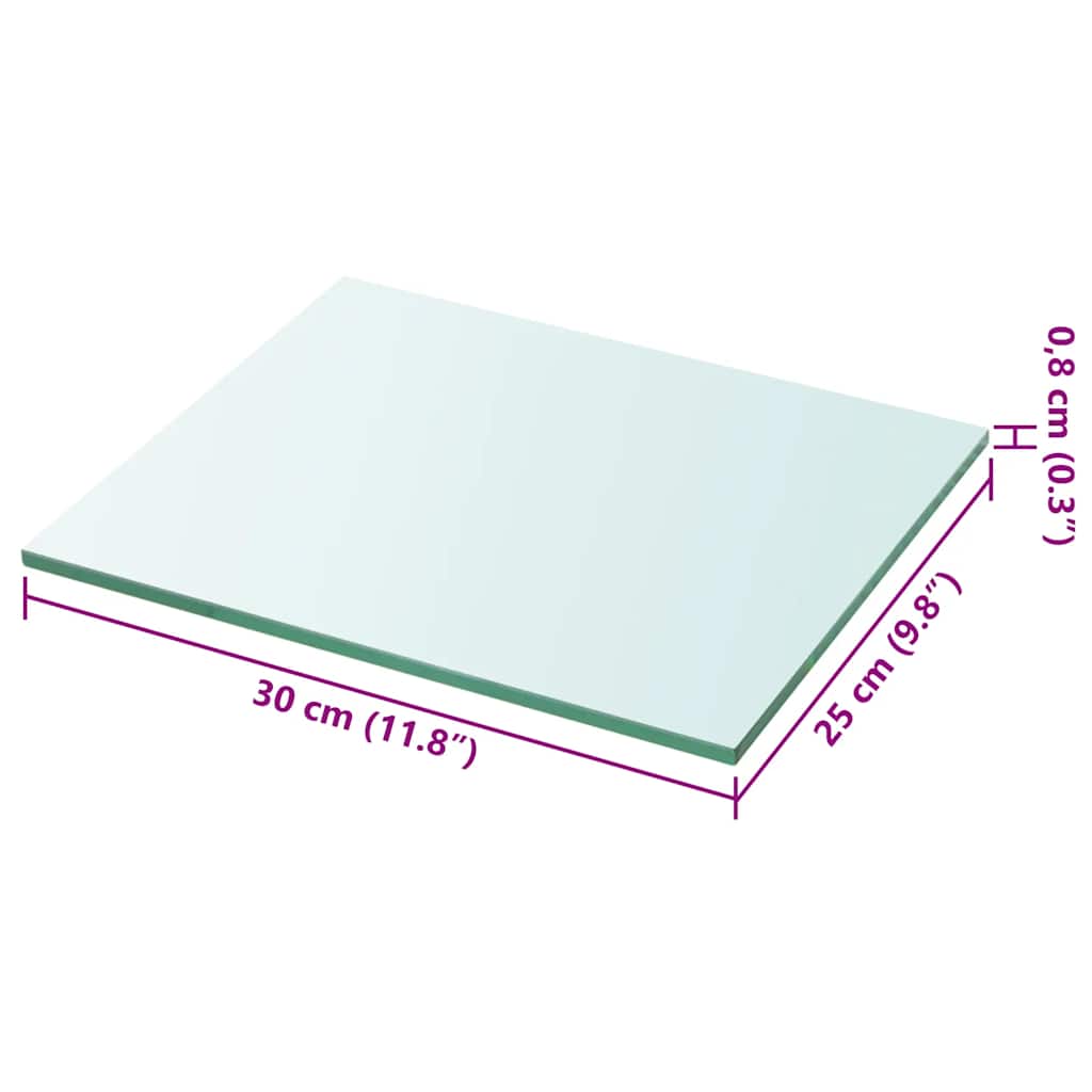 Glass Panel | Clear | Tempered Glass | 30x25cm | Durable