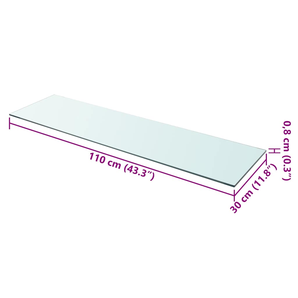 Glass Panel | Clear | Tempered glass | Large | Durable | Glass Shelf