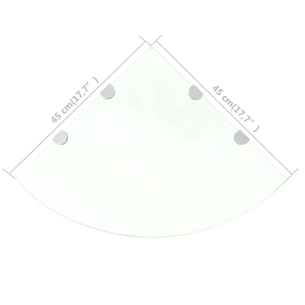 Corner Shelf | Clear | Tempered glass | Medium | Corner Shelf
