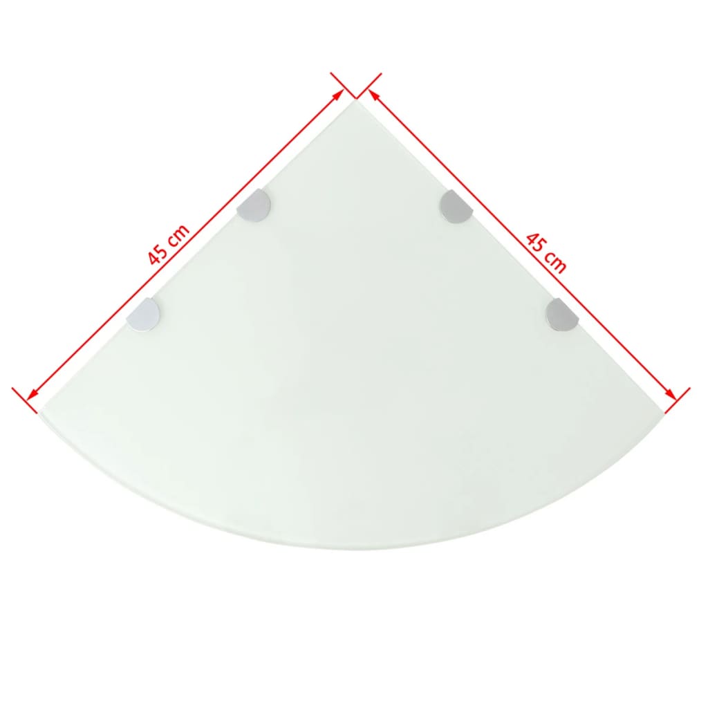 Corner Shelf | White | Tempered safety glass | Medium | Corner Shelf
