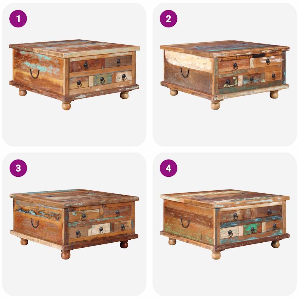 Coffee Table | Multicolour | Reclaimed wood, MDF | Medium | Storage