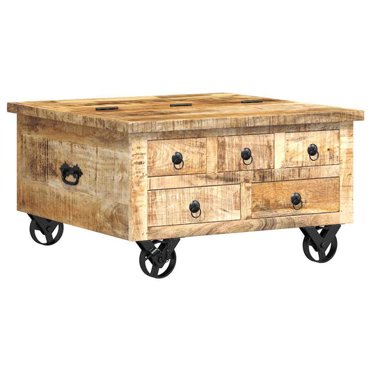 Coffee Table | Rough Mango Wood Brown | Solid Rough Mango Wood | Medium