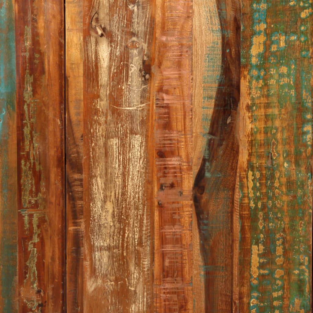 vidaXL Dining Table Multicolour Reclaimed Wood 70.9 in Durable
