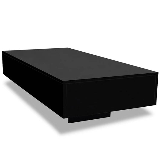 Coffee Table | High Gloss Black | MDF | 115 x 55 x 31 cm | Gloss Finish