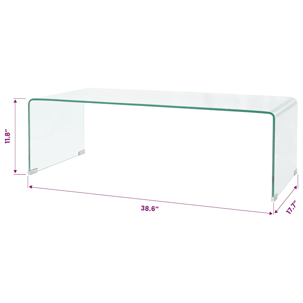 Coffee Table | Clear | Tempered safety glass | Coffee Table | Rectangular