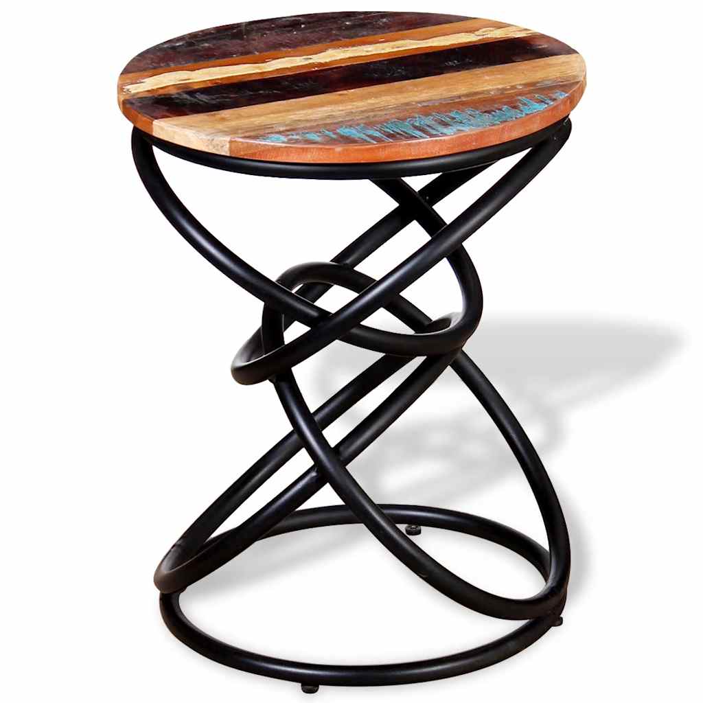 End Table | Multicolour | Solid reclaimed wood top | Medium | Durable