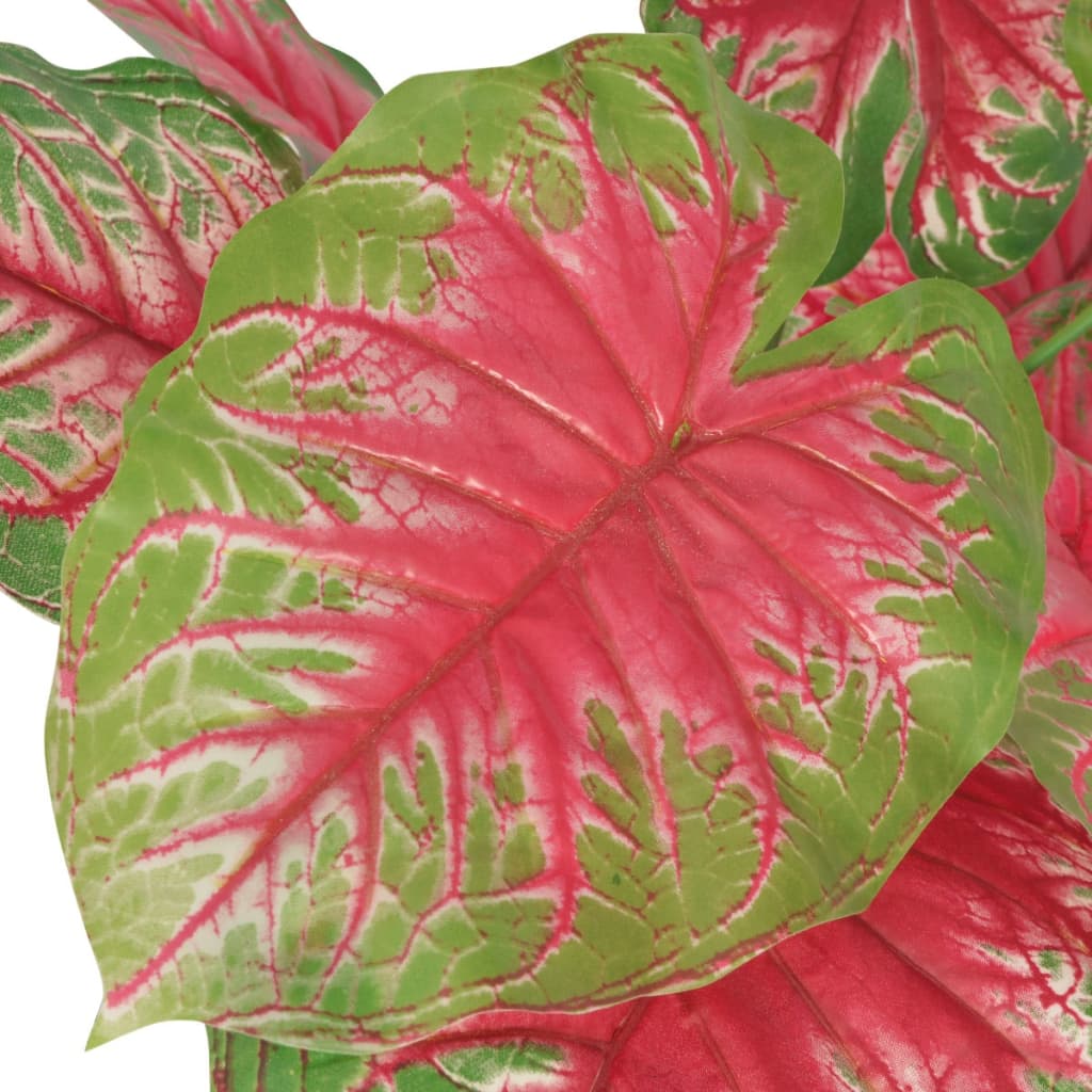 Artificial Plant | Green and Red | Plastic, Iron Wire, Real Wood | Medium