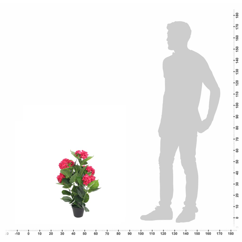 Artificial Plant | Red | Plastic and iron wire | 60 cm high
