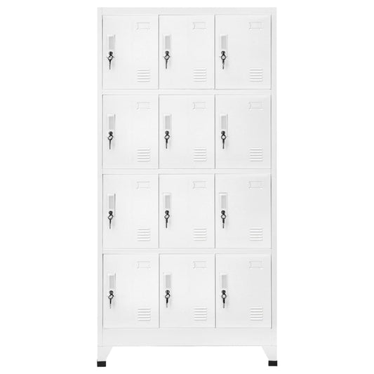 Locker Cabinet with 12 Compartments 90x45x180 cm