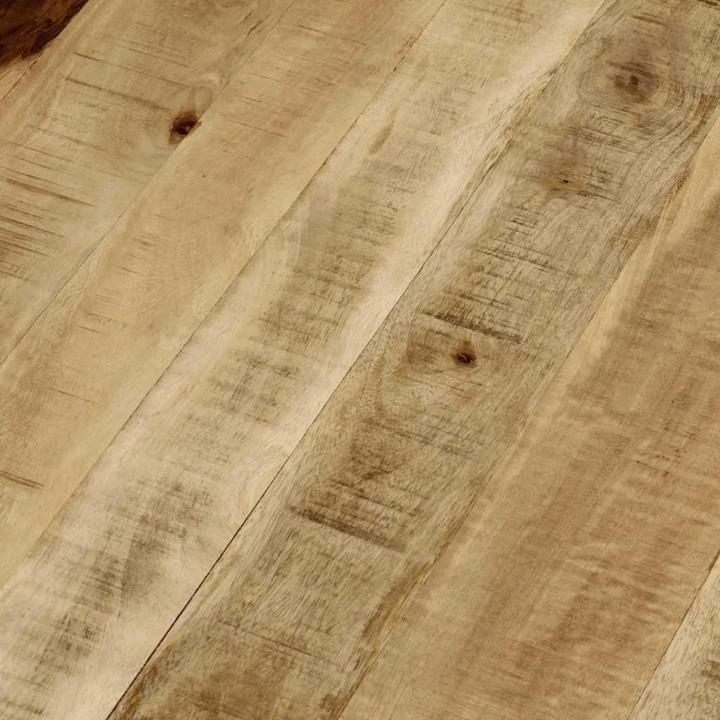 Coffee Table | Brown | Solid Mango Wood | 65 cm diameter | Industrial