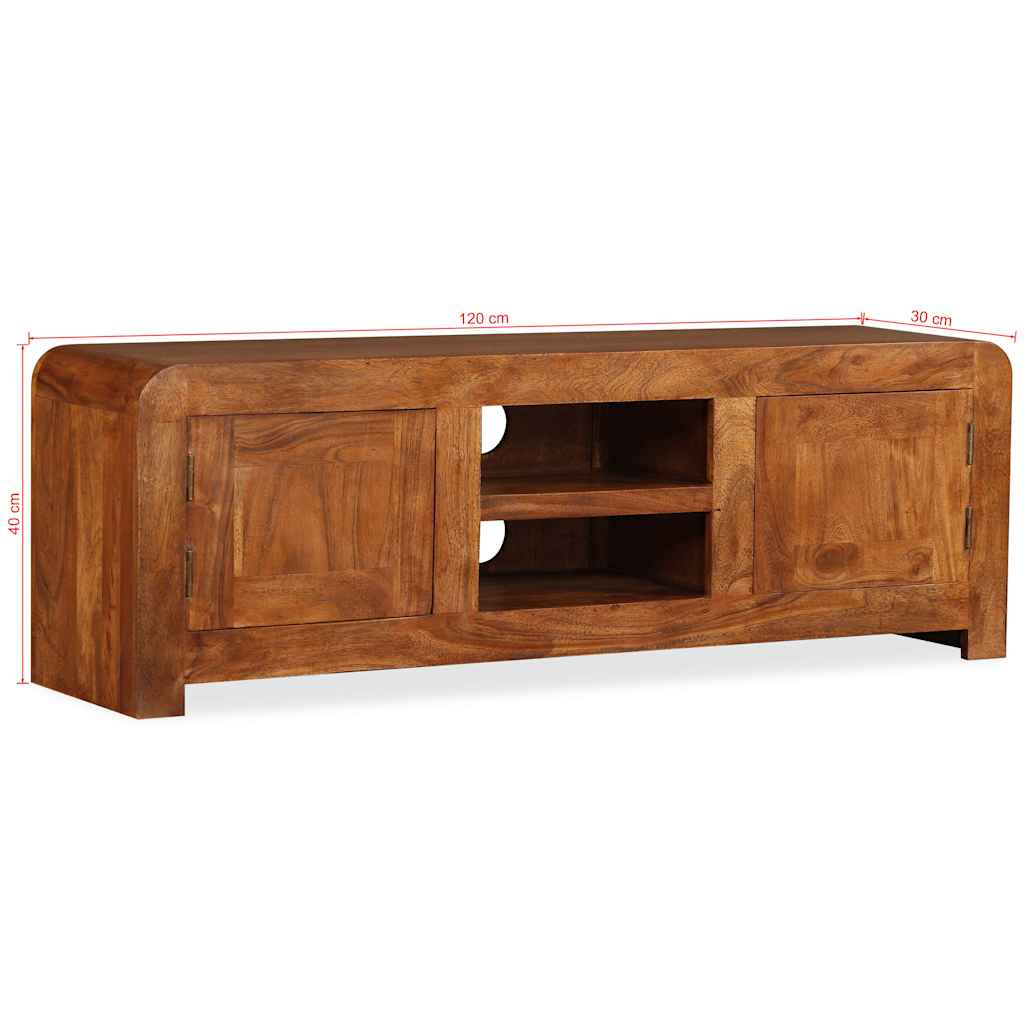 TV Cabinet | Honey Brown | Solid Acacia Wood | Medium | TV Cabinet