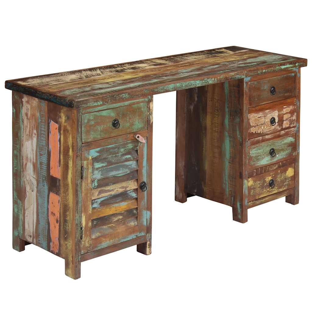 Desk | Varied wood tones | Solid reclaimed wood | 140 cm long