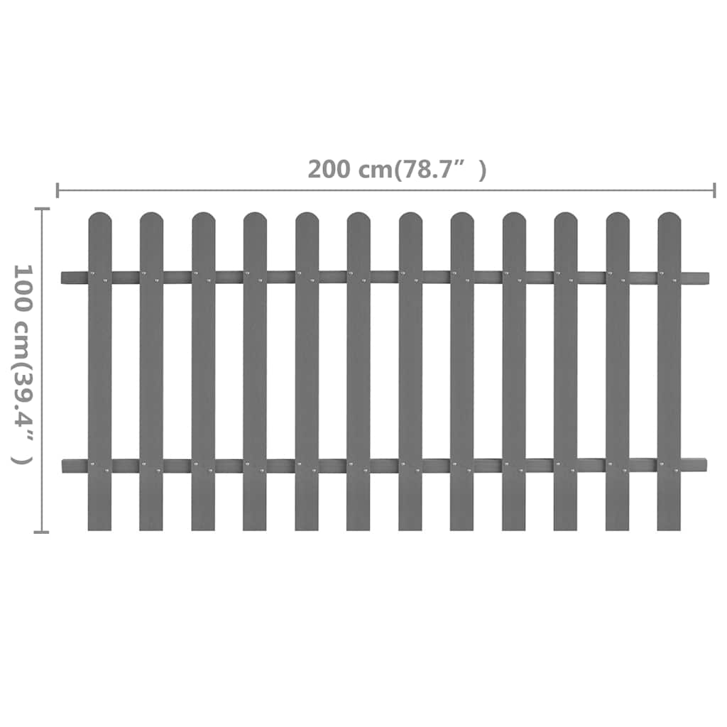 Picket Fence WPC 200x100 cm