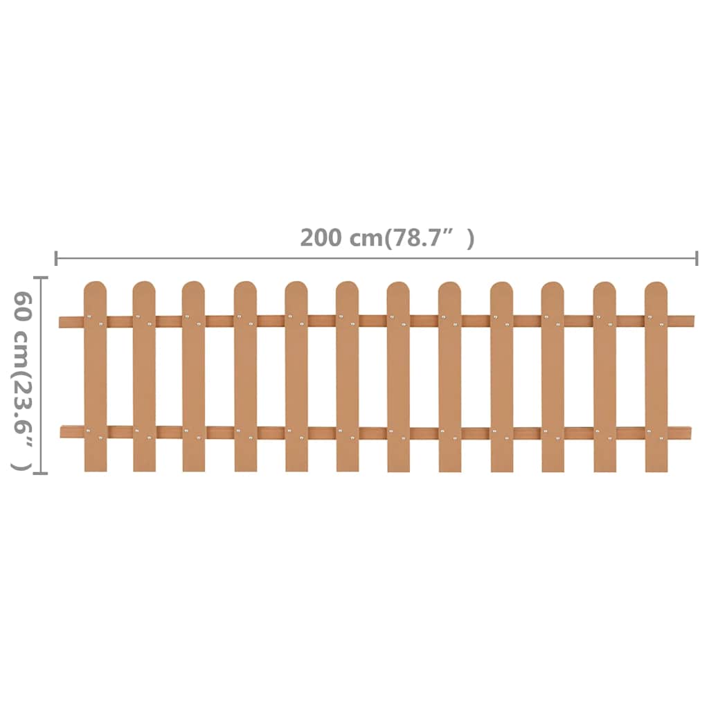Picket Fence WPC 200x60 cm