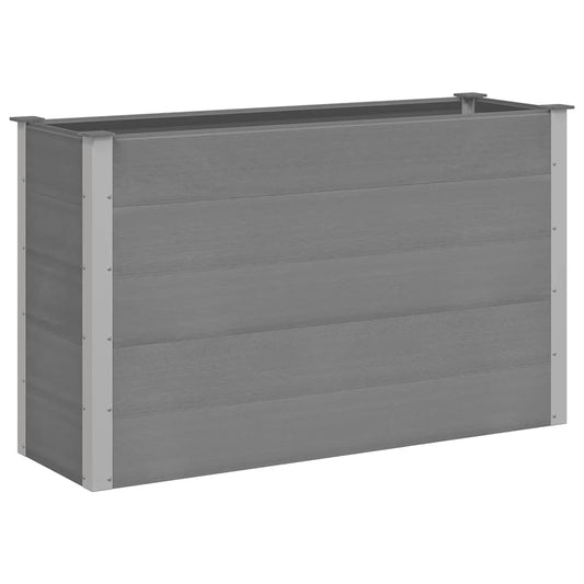 Garden Raised Bed | Grey | Wood-plastic composite | 150x50x91 cm