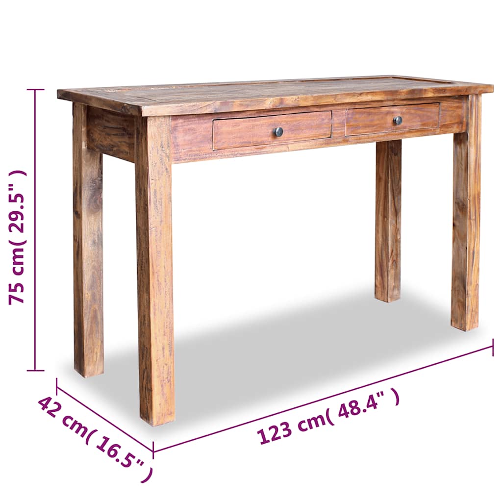 Console Table | Varied wood tones | Solid mahogany wood | Medium