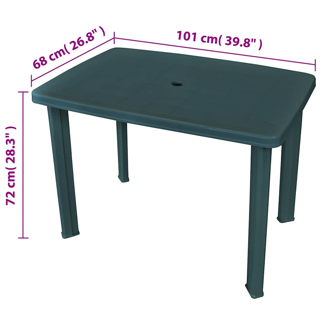 Outdoor Table | Green | Plastic | Medium | Lightweight | Outdoor Table