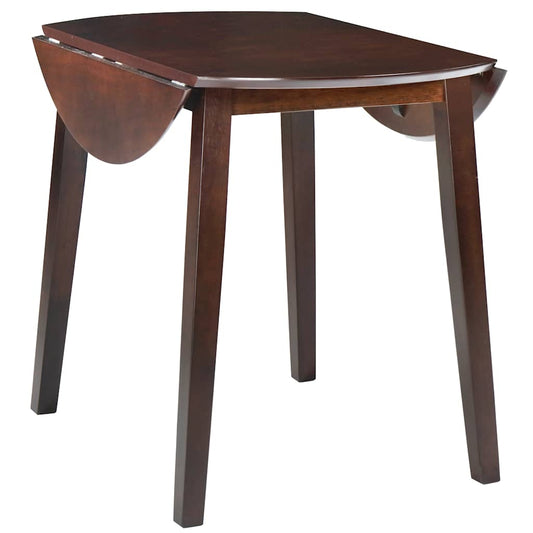 245367 vidaXL Drop-leaf Dining Table Round MDF Brown