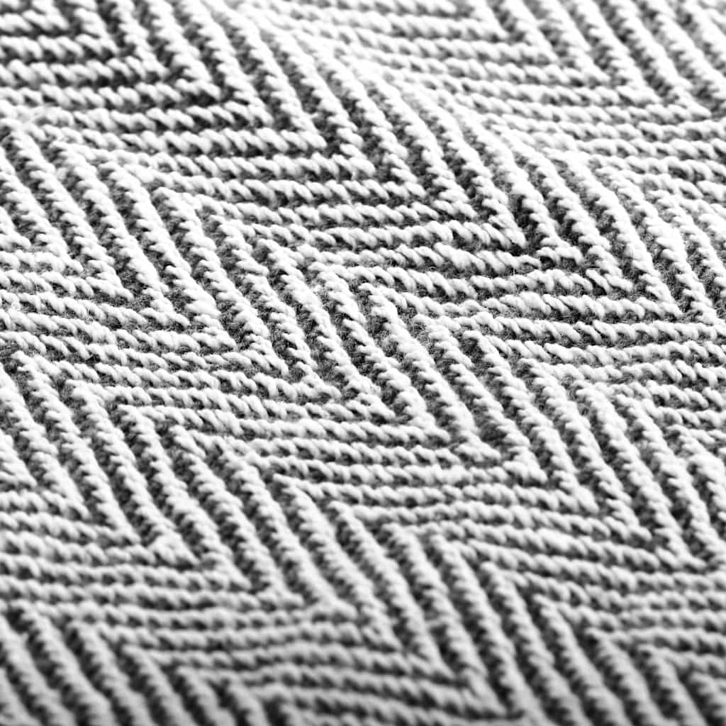 Throw Cotton Herringbone 220x250 cm Navy Blue