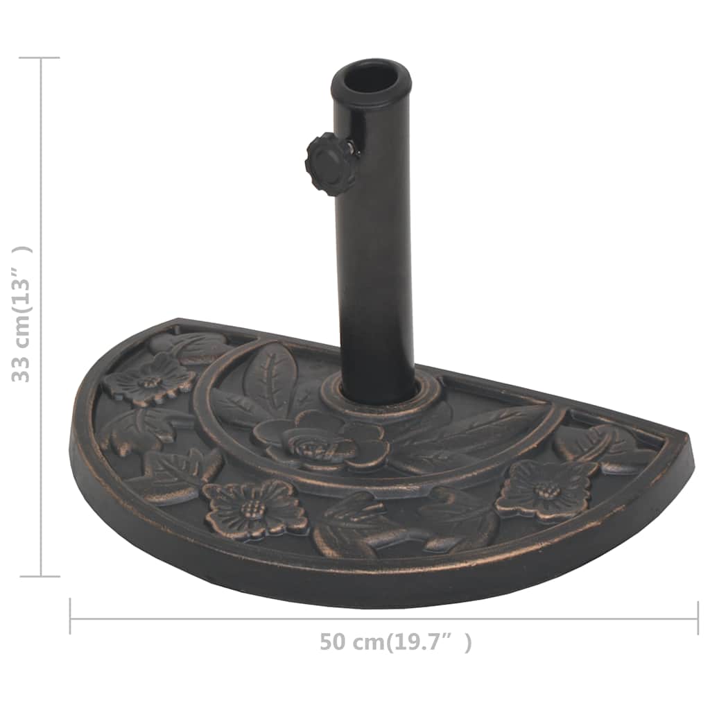Parasol Base | Bronze | Resin | 9 kg | Durable | Parasol Base | Crescent