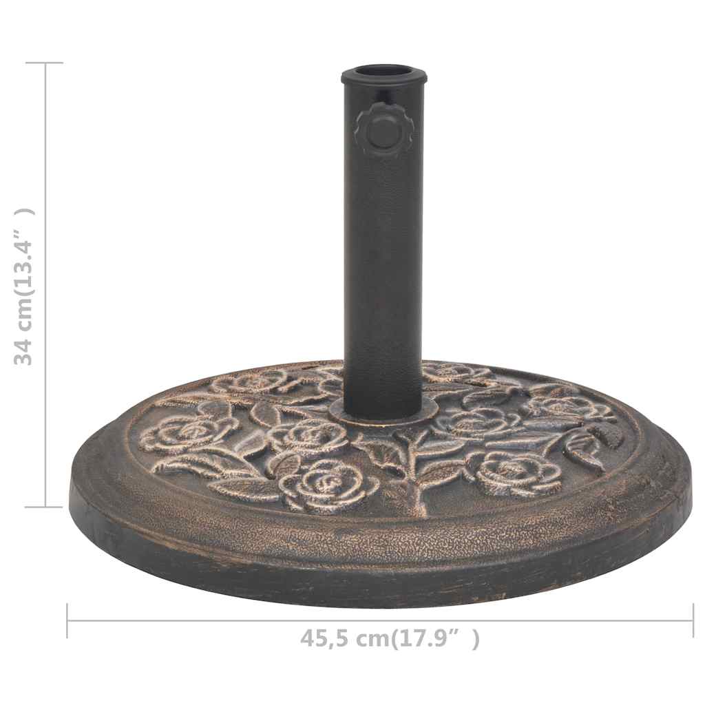 Parasol Base | Bronze | Resin, Steel | Standard | Decorative Inlays