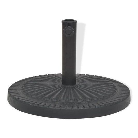 Parasol Base | Black | Resin | 14 kg | Decorative Inlays | Round