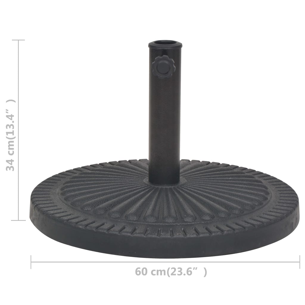 Parasol Base | Black | Resin, Steel | 29 kg | Durable | Parasol Base