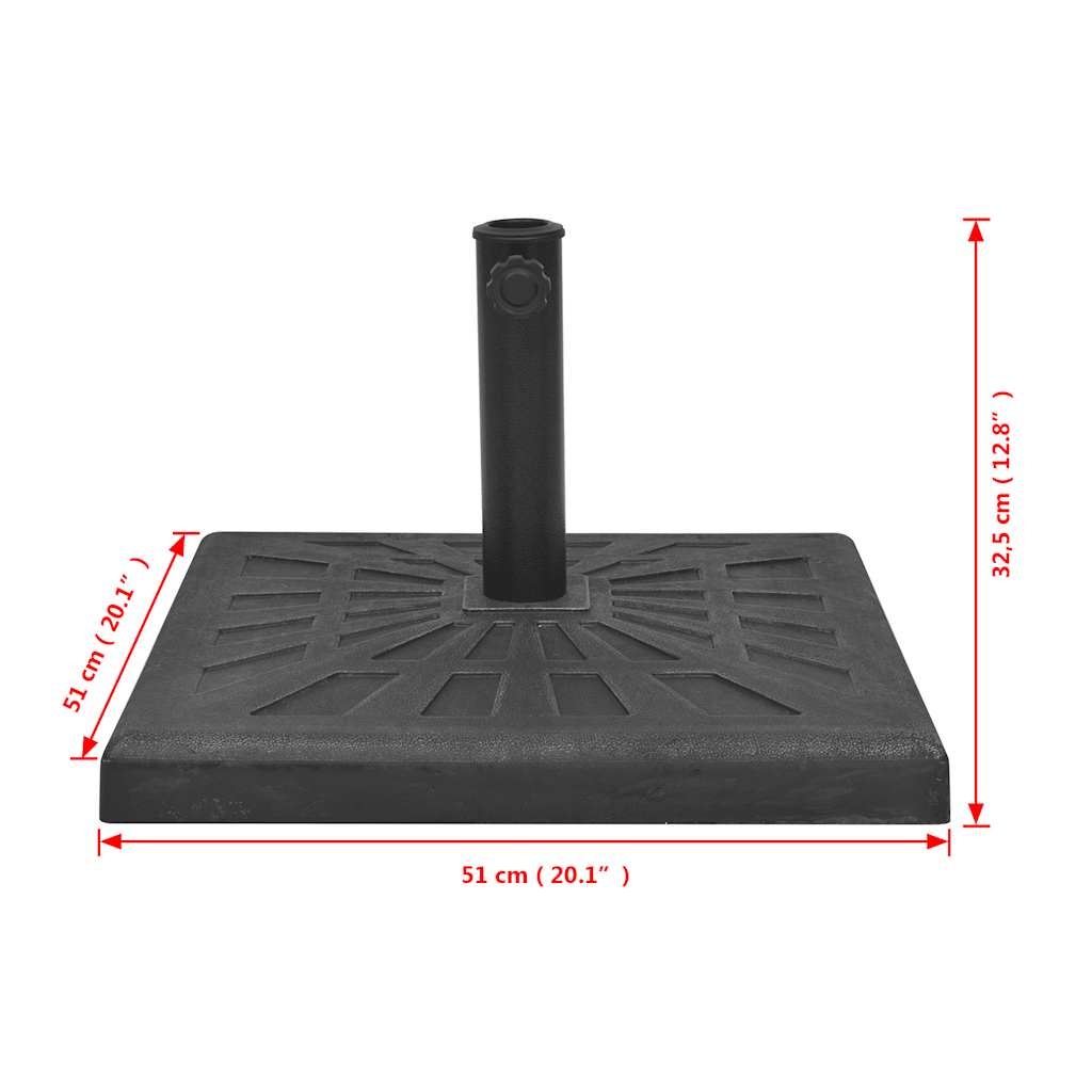 Parasol Base | Black | Resin, Steel | Medium | Heavy Weight Endurance