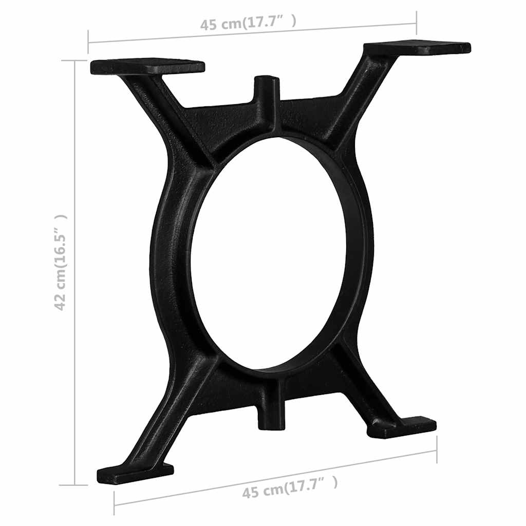 Coffee Table Leg | Set of 2 | Black | Cast Iron | Medium