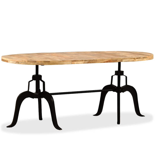 244799 vidaXL Dining Table Solid Mango Wood and Steel 180 cm