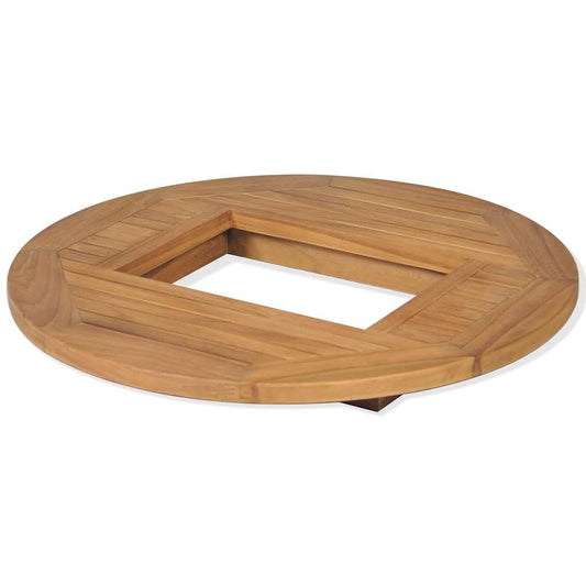 Table Top | Brown | Teak hardwood | Medium | Stackable | Tabletop | Round