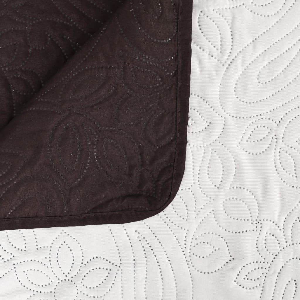 Quilt | Cream and brown | Microfiber with pp cotton filling | 220x240cm